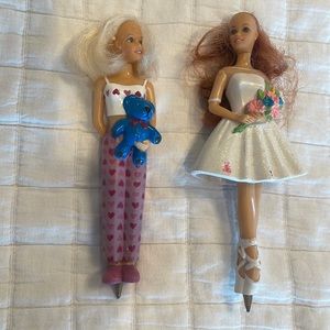 Y2K Barbie fashion pens pajama party dancing ballerina bundle dolls cake toppers